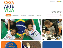 Tablet Screenshot of casaartevida.org.br